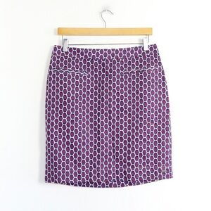 NWOT Hatley geometric print cotton skirt straight pencil spring summer teacher 8